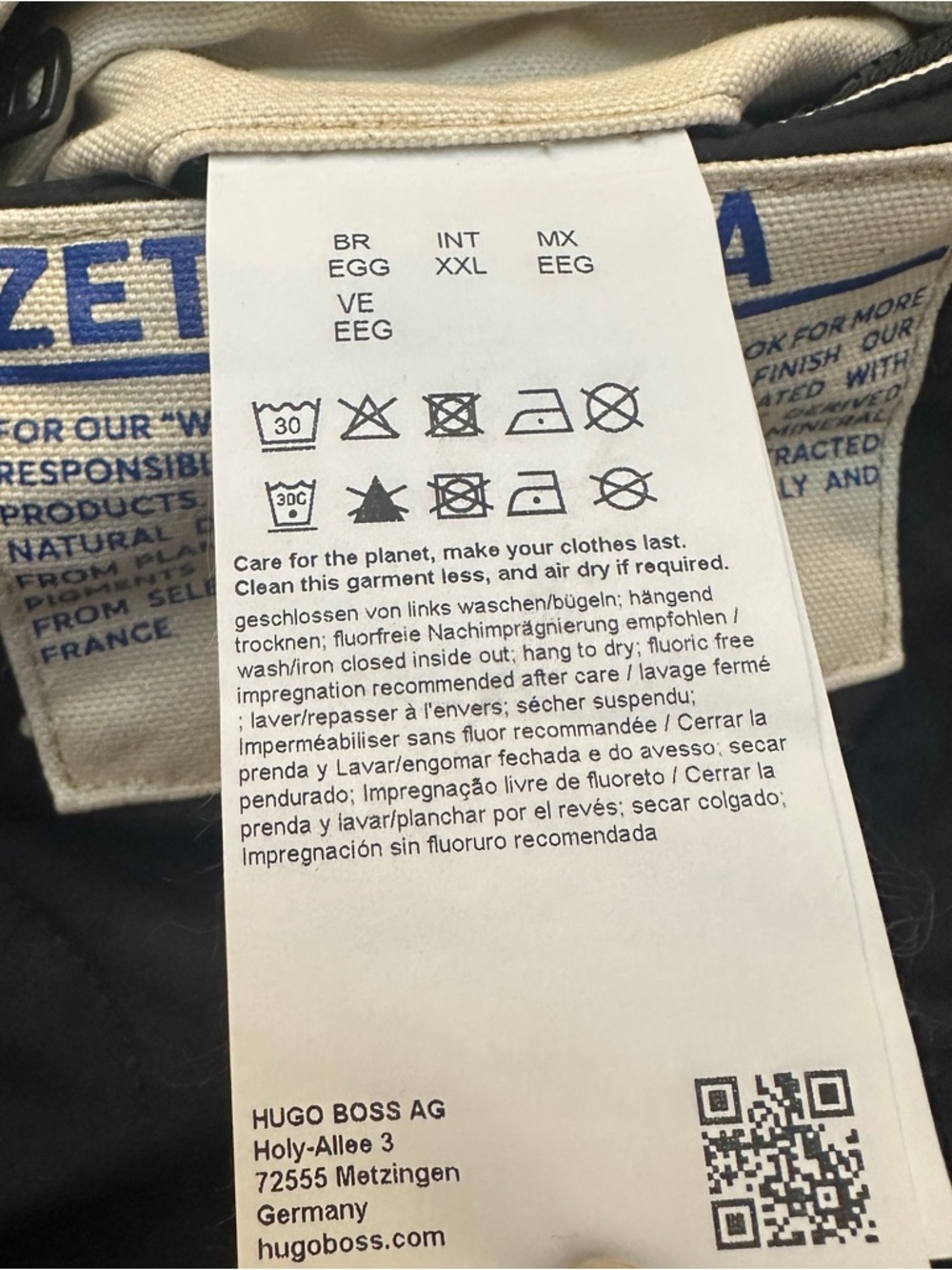Hugo Boss Regular Fit Utility Natural Cotton Canvas Jacket Men’s Size XXL Beige - Picture 10 of 16